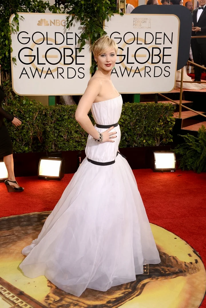 Jennifer Lawrence in Christian Dior Couture at the 2014 Golden Globes