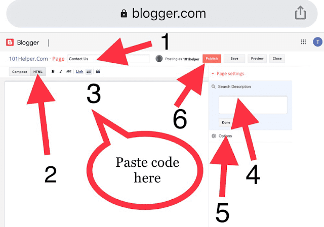 How To Create Contact Page On Blogger Blog