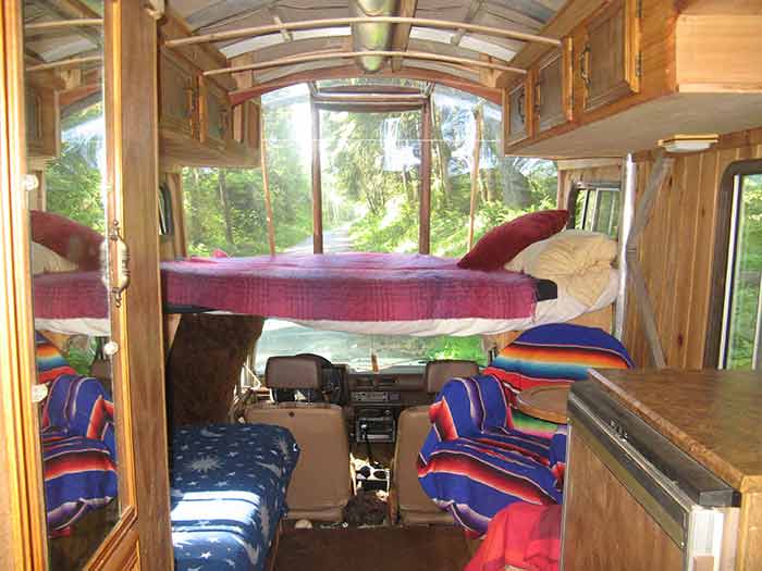 Lloyd's Blog: Interior of SunRay Kelley's Solar-Powered Gypsy Wagon