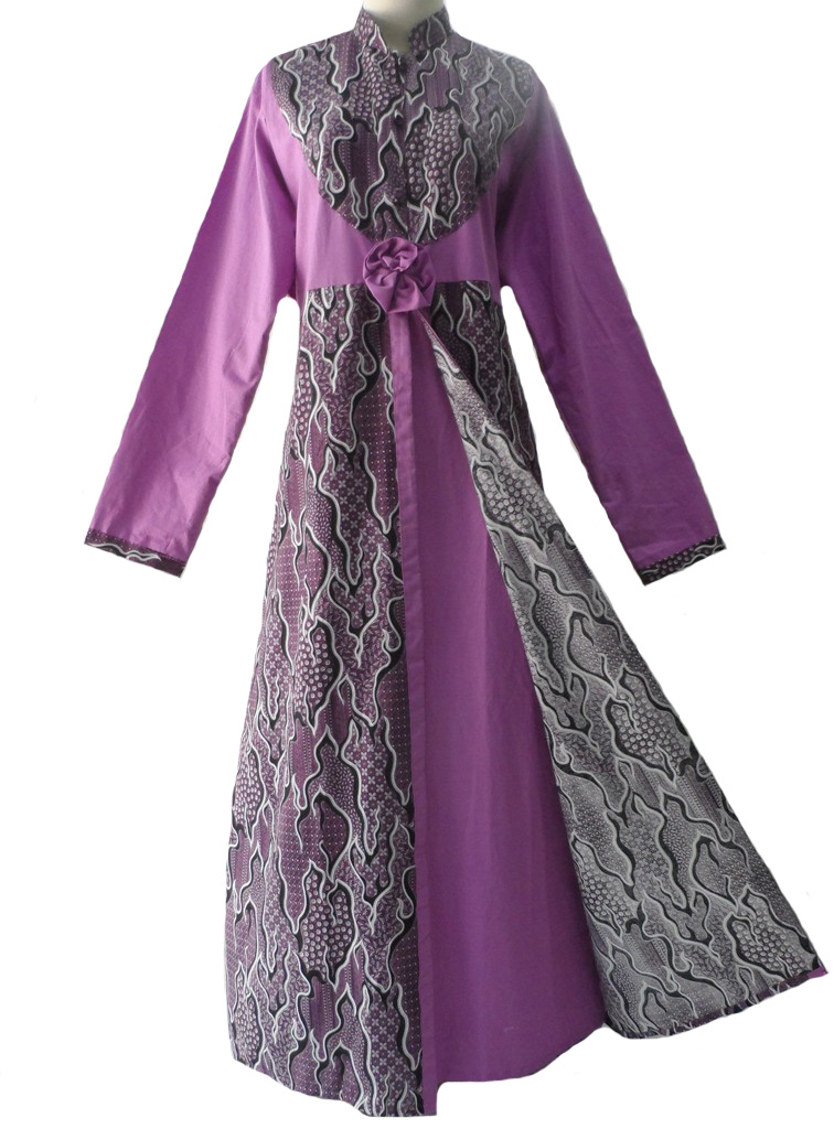 Contoh Model Baju Batik Gamis Kombinasi  TulisanViral.Info