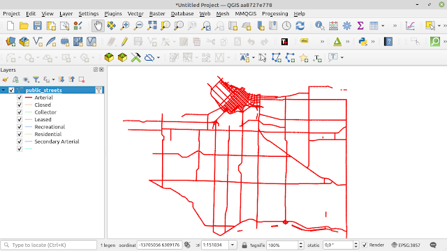 Map View with Filtered Roads