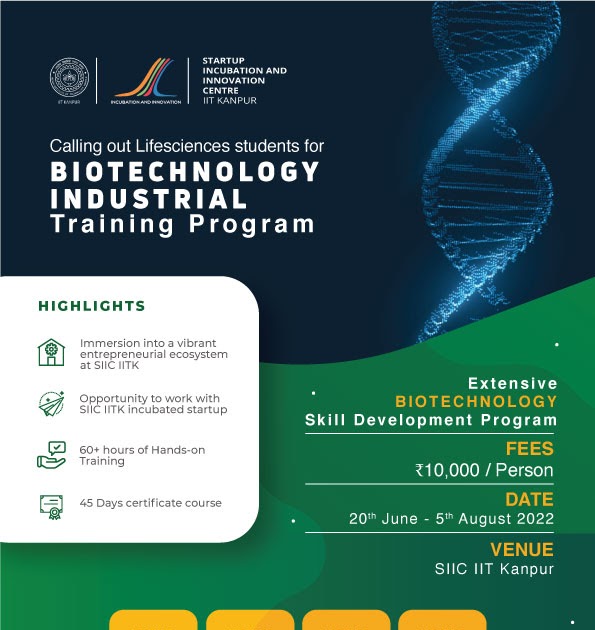 SIICIITK Biotechnology Industrial Training Program for Life Sciences