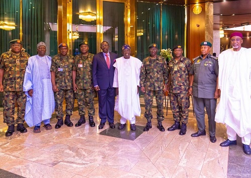  Photos: Tinubu meets with Security Chiefs in Abuja