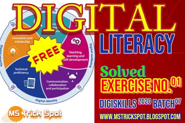 Digiskills Digital Literacy Solved Exercise 1 Batch 07 -  [DigitalSpot]