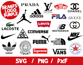 Fashion Brands Logo Bundle, Brand Logo SVG , Brand Logo Cricut, Silhouette, Cut File, Nike Vector, Louis Vuitton, Jordan, Supreme, Chanel