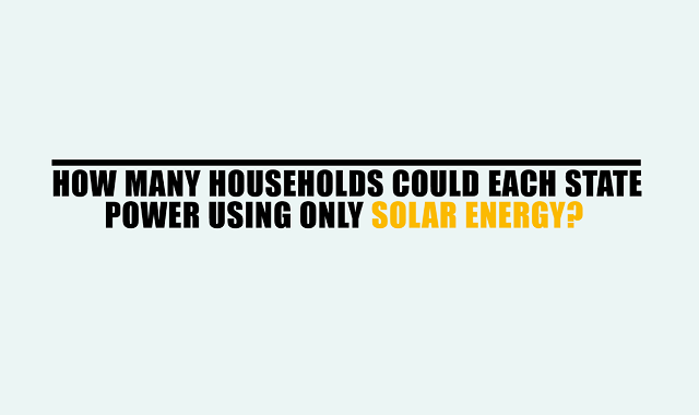 How Many Households Could Each State Power Using Only Solar Energy?