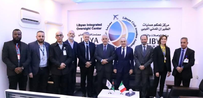 وفد الطيران المدني الإيطالي يزور ليبيا لتقييم خطة التأهيل ورفع الكفاءة