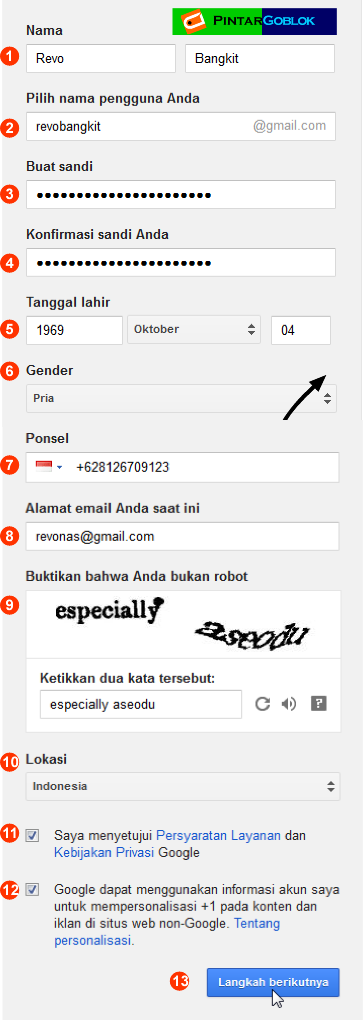 Cara Mudah Membuat Email Gratis dg Gmail + Gambar Tutorial