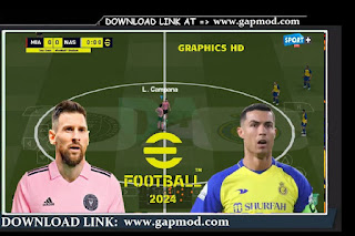 PES 2024 PPSSPP Best Graphics Add Full Europa MLS Saudi Arabia New Update Transfer Kits English Version