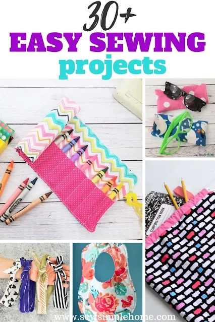 Great list of free and easy sewing projects for beginners including children, teens and adults.  These projects will help you learn to sew and be successful.