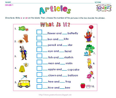 Grade 1 Articles 2
