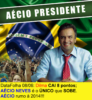 Senador Aécio Neves sobe e chega perto de Dilma, rumo à 2014.