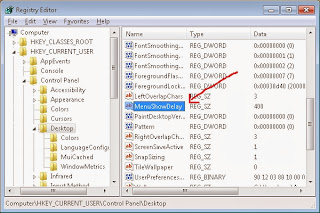 Menu Show Delay