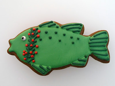 christmas fish cookie