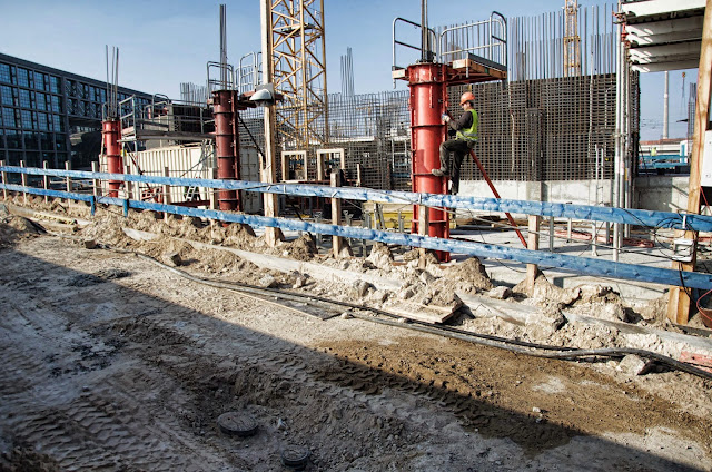 Baustelle HumboldtHafenEins, Das grünste Bürogebäude Berlins!, Alexanderufer / Kapelle-Ufer, 10117 Berlin, 11.03.2014