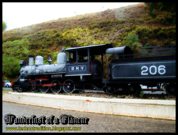 RMV 206 one of the few steam locomotives still existing in Brazil
