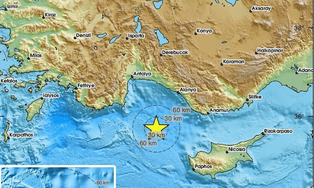 Earthquake felt between Turkiye and Cyprus