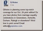 N.C. advocates monitoring anti-LGBT marriage discrimination QNotes goqnotes.com 32088