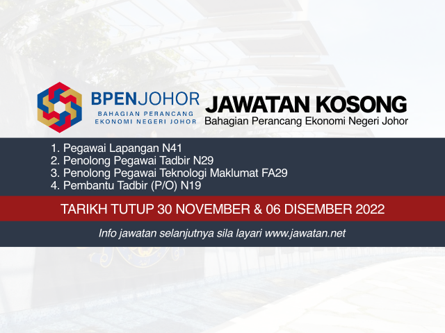 Jawatan Kosong Terkini BPEN Johor 2022