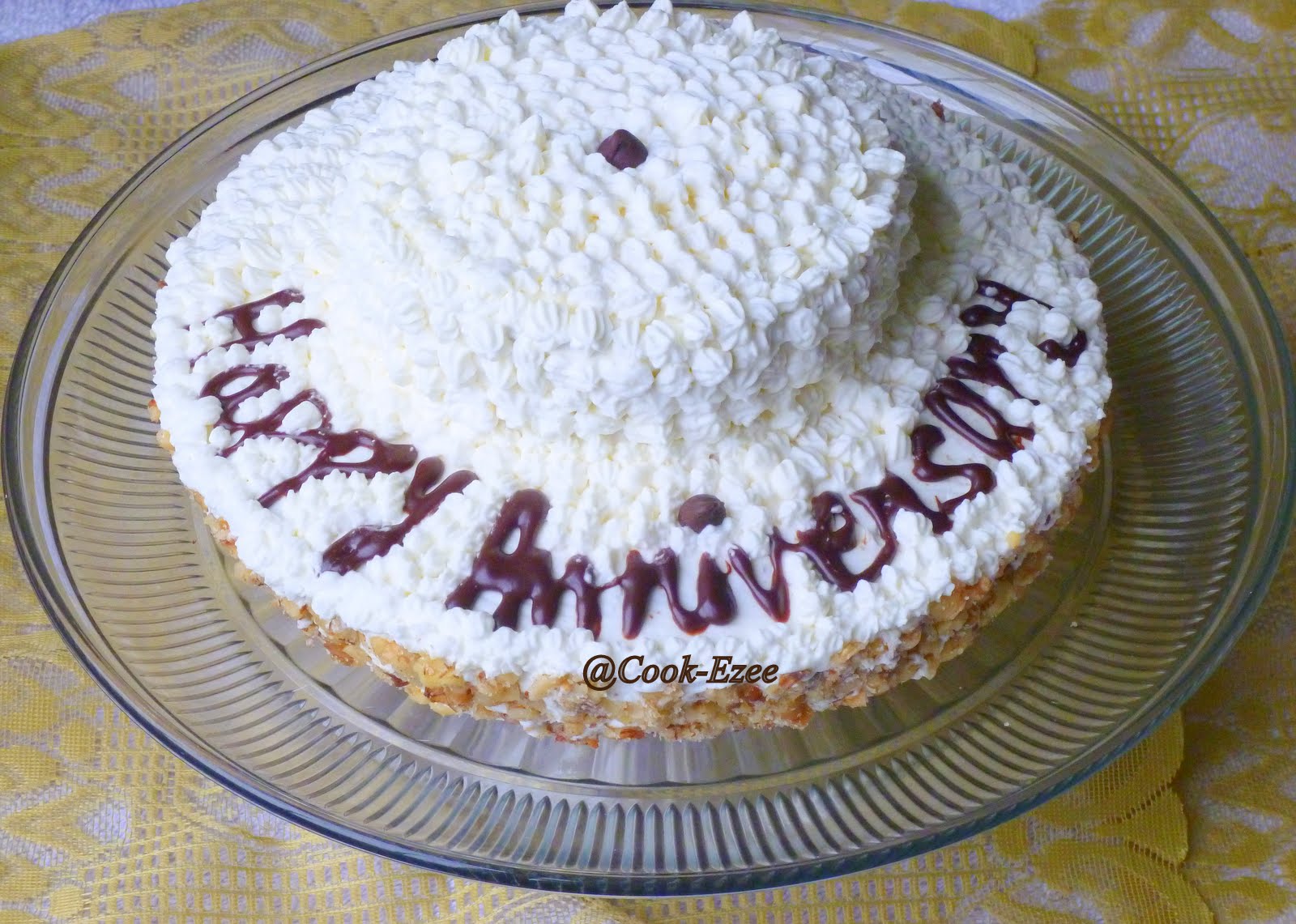 ... Mocha Cake with Whipped Cream Frosting - A Wedding Anniversary Cake