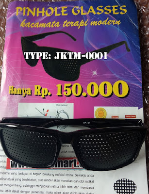 Kacamata Terapi Modern Pinhole Glasses Tembus Pandang Type: JKTM-0001  View Sonic Jerman Technology Asli 