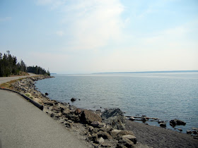 Yellowstone Lake in Yellowstone National Park in Wyoming
