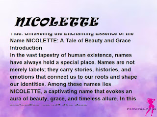 meaning of the name "NICOLETTE"