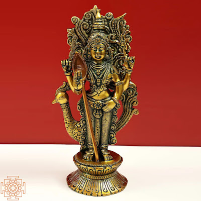 Karttikeya - The Warrior Son of Shiva Brass Statue