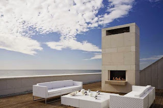 Southampton Beach House Design With Ocean View And A Pool And Rooftop Fireplace