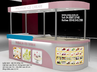 Thiết kế Kiosk bán kem tại Parkson