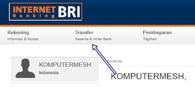 Cara Transfer Uang Lewat Internet Banking BRI ke Bank Lain