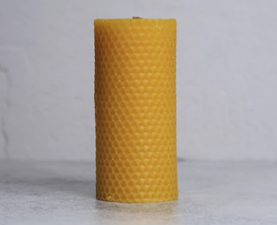 5” Honeycomb Pillar candle with 100% Pure Beeswax Candle made in NC