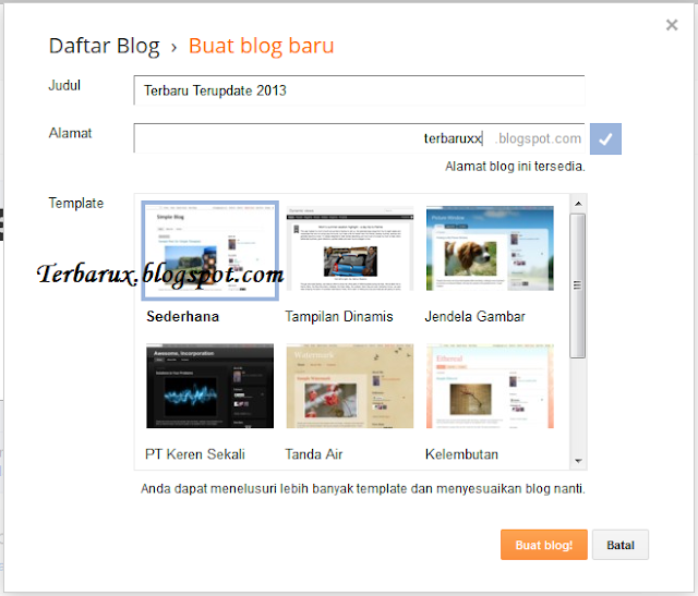 Cara Mudah Membuat Blog google