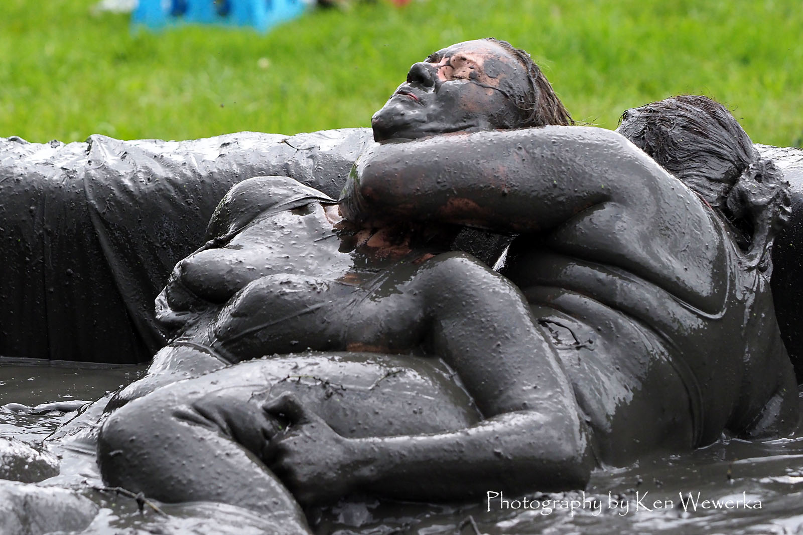 Mud wrestling stripes photo picture image
