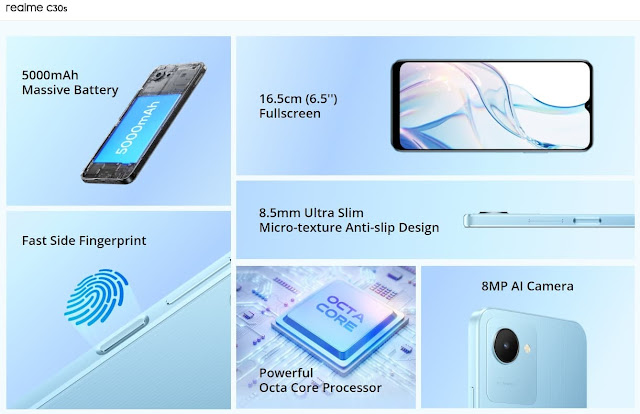 realme C30s specs and features