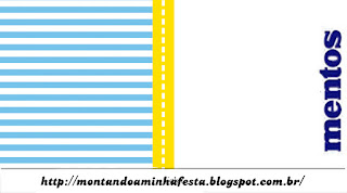 Blue and Yellow Free Printable  Mentos Labels.