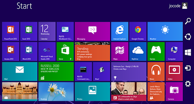 Windows 8 start window