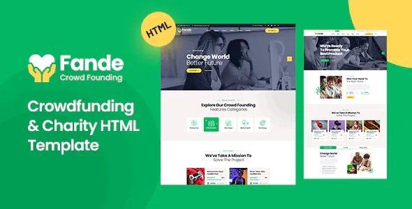 Best Crowdfunding and Charity HTML5 Template