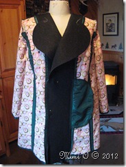 Front view of the finished lining.