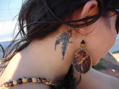 Bow Tattoo On Back Of Neck. neck tattoos. Bow Tattoo On Back Of Neck.