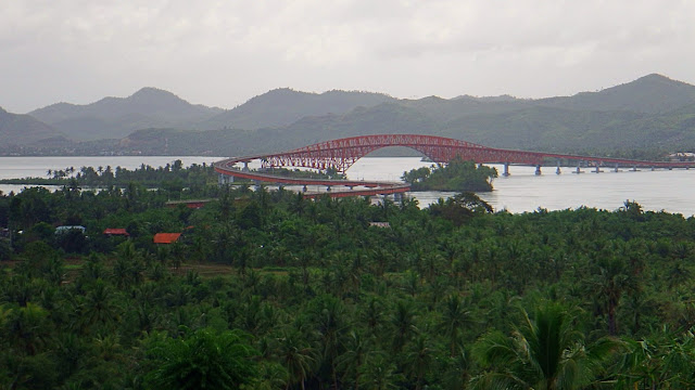 San Juanico Bridge viewed from Pasqualino's Ristorante Italiano in Sta. Rita, Samar