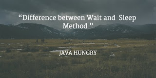 difference between sleep and wait method in java