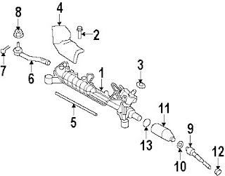 Parts Diagrams - Ford Edge 2008 Edge Steering Gear Diagrams