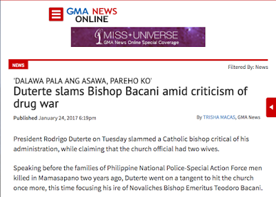  Duterte slams Bishop Bacani amid criticism of drug war - See more at: http://www.gmanetwork.com/news/story/596930/news/nation/duterte-slams-bishop-bacani-amid-criticism-of-drug-war#sthash.2PluvBMw.dpuf