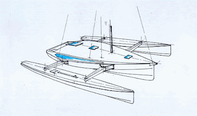 The Trial 1100 fast cruising trimaran. Image © Sylvestre Langevin 