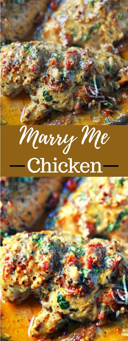 WHAT IS MARRY ME CHICKEN? It is chicken chests sauteed in olive oil and arranged with salt and pepper. A sundried tomato cream sauce is made with ne…