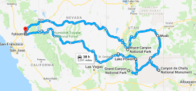 Map of TireKicker's 2018 expedition (courtesy Google Maps)