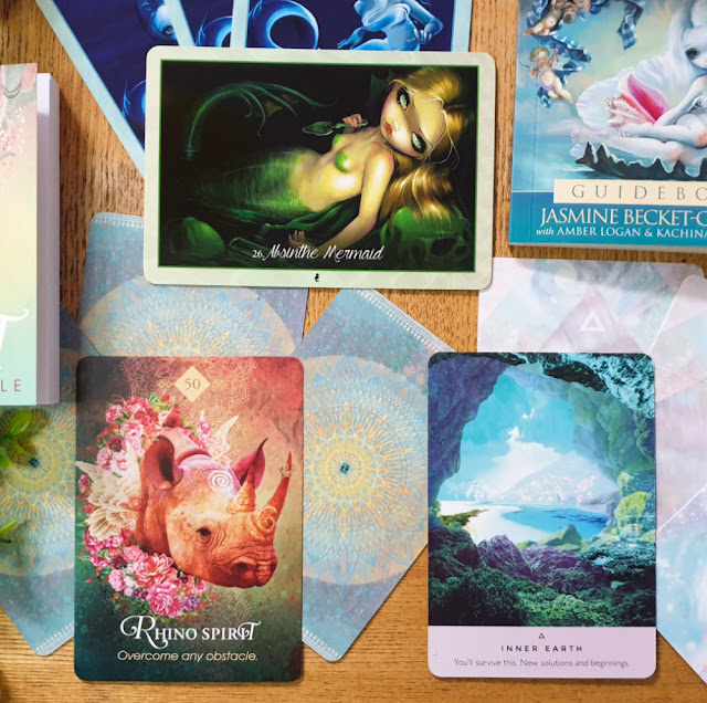 Oracle cards - The Spirit Animal Oracle, Myths and Mermaids Oracle of the Water and The Starseed Oracle