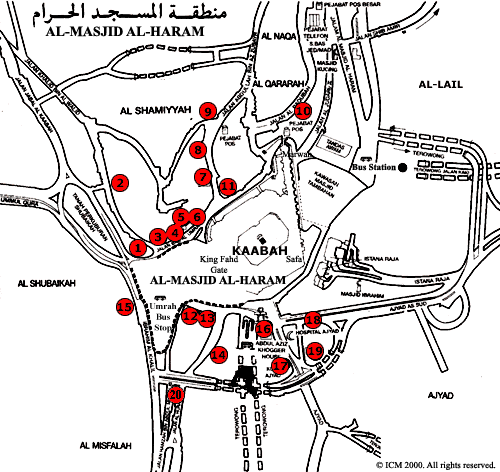 My Diary Al  Masjid al Haram Map 