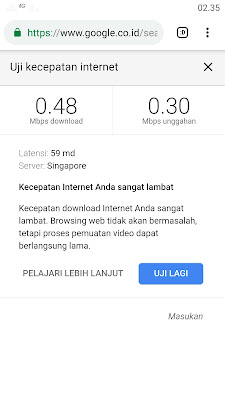 Kecepatan Internet Three